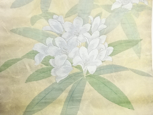  花葉模様織出し名古屋帯